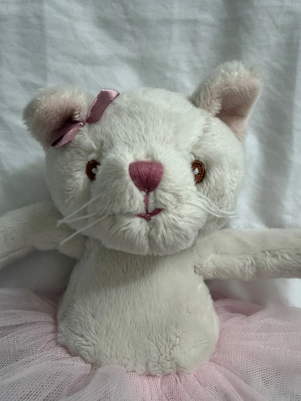 Plush Cat Ballerina Toy in Light Pink Tutu